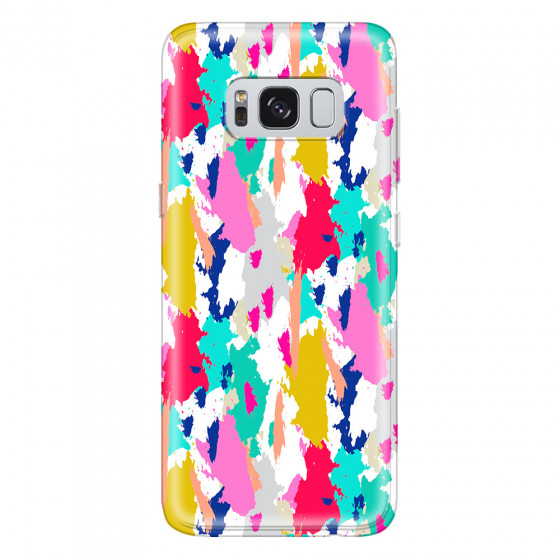 SAMSUNG - Galaxy S8 Plus - Soft Clear Case - Paint Strokes