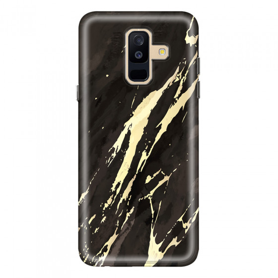 SAMSUNG - Galaxy A6 Plus - Soft Clear Case - Marble Ivory Black