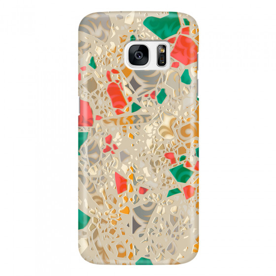 SAMSUNG - Galaxy S7 Edge - 3D Snap Case - Terrazzo Design Gold