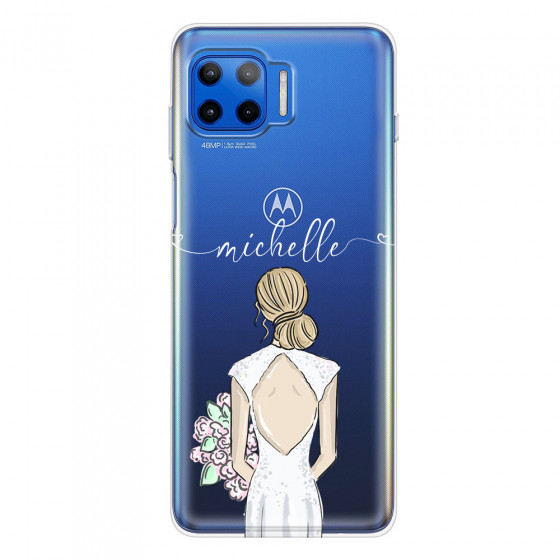 MOTOROLA by LENOVO - Moto G 5G Plus - Soft Clear Case - Bride To Be Blonde II.