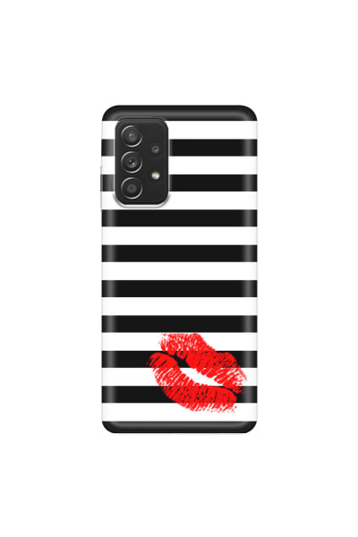 SAMSUNG - Galaxy A52 / A52s - Soft Clear Case - B&W Lipstick