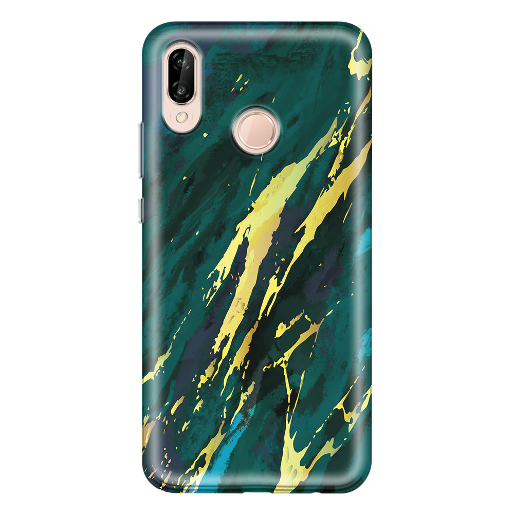 HUAWEI P20 Lite - Soft Clear Case - Marble Emerald Green | easycase