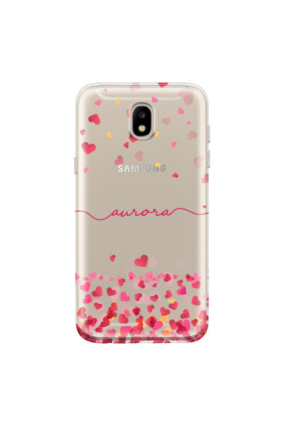SAMSUNG - Galaxy J3 2017 - Soft Clear Case - Scattered Hearts