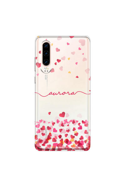 HUAWEI - P30 - Soft Clear Case - Scattered Hearts