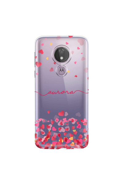MOTOROLA by LENOVO - Moto G7 Power - Soft Clear Case - Scattered Hearts