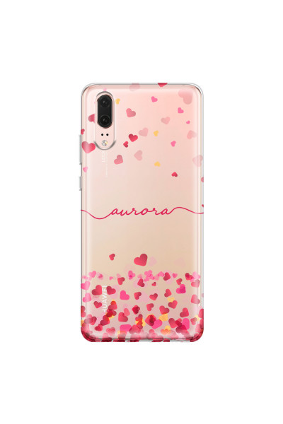 HUAWEI - P20 - Soft Clear Case - Scattered Hearts