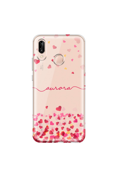 HUAWEI - P20 Lite - Soft Clear Case - Scattered Hearts