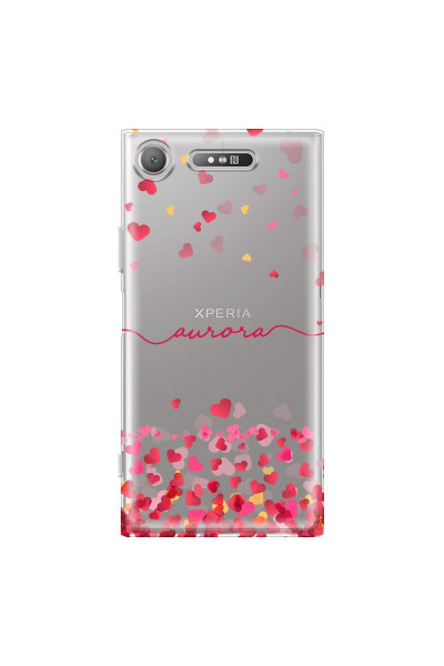 SONY - Sony XZ1 - Soft Clear Case - Scattered Hearts
