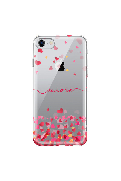 APPLE - iPhone 8 - Soft Clear Case - Scattered Hearts