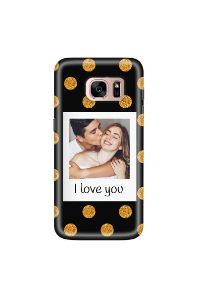 SAMSUNG - Galaxy S7 - Soft Clear Case - Single Love Dots Photo