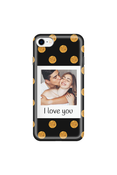 APPLE - iPhone 7 - Soft Clear Case - Single Love Dots Photo