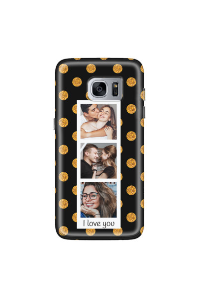 SAMSUNG - Galaxy S7 Edge - Soft Clear Case - Triple Love Dots Photo
