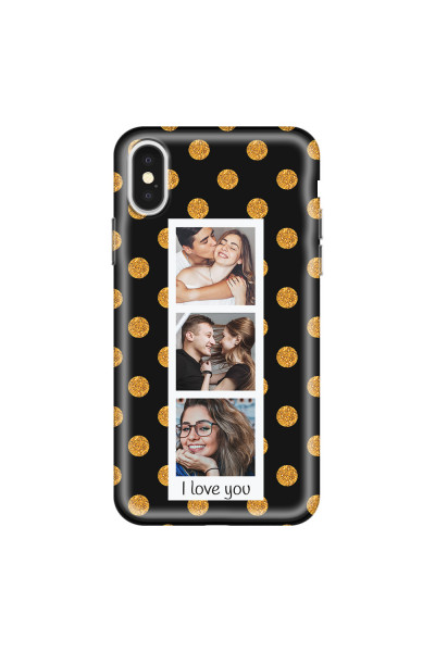 APPLE - iPhone X - Soft Clear Case - Triple Love Dots Photo