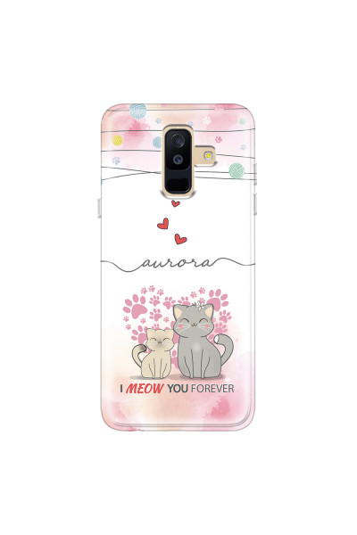 SAMSUNG - Galaxy A6 Plus - Soft Clear Case - I Meow You Forever