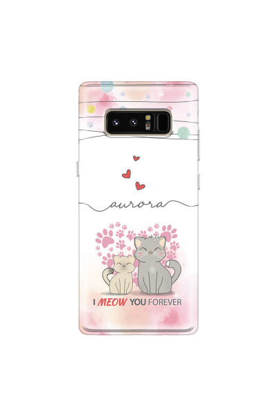 SAMSUNG - Galaxy Note 8 - Soft Clear Case - I Meow You Forever
