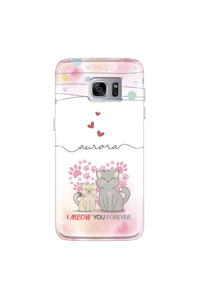 SAMSUNG - Galaxy S7 Edge - Soft Clear Case - I Meow You Forever