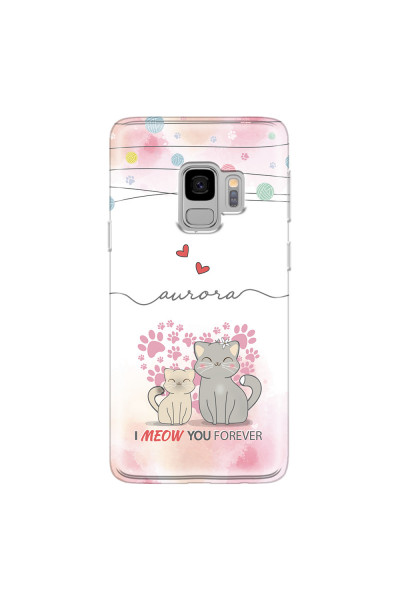 SAMSUNG - Galaxy S9 - Soft Clear Case - I Meow You Forever