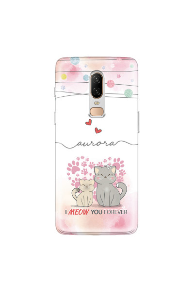 ONEPLUS - OnePlus 6 - Soft Clear Case - I Meow You Forever