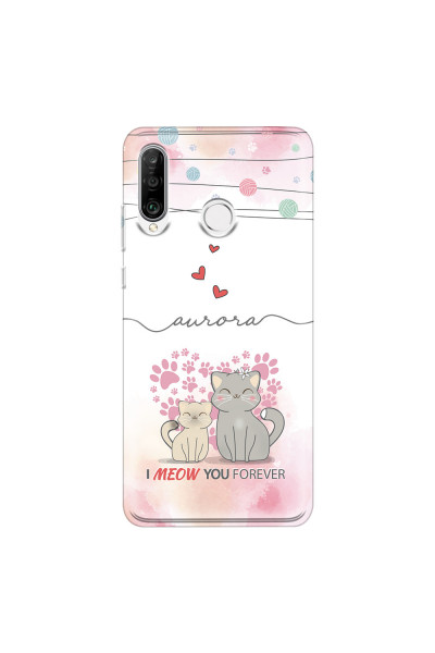 HUAWEI - P30 Lite - Soft Clear Case - I Meow You Forever
