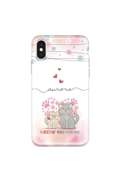 APPLE - iPhone X - Soft Clear Case - I Meow You Forever