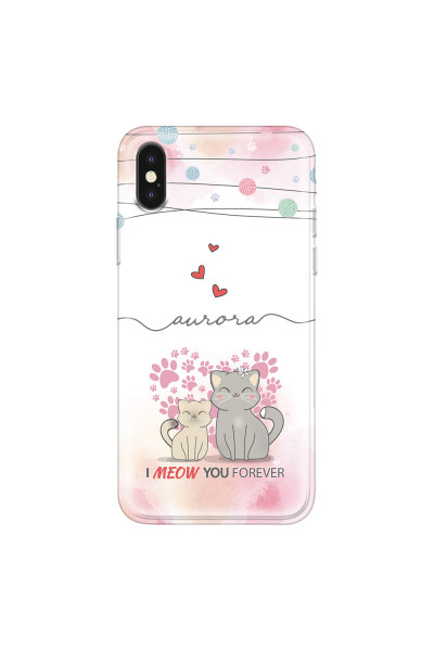 APPLE - iPhone XS Max - Soft Clear Case - I Meow You Forever