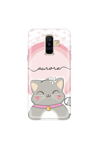 SAMSUNG - Galaxy A6 Plus - Soft Clear Case - Kitten Handwritten