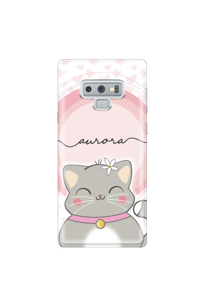 SAMSUNG - Galaxy Note 9 - Soft Clear Case - Kitten Handwritten