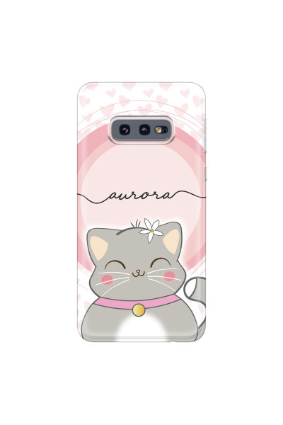 SAMSUNG - Galaxy S10e - Soft Clear Case - Kitten Handwritten