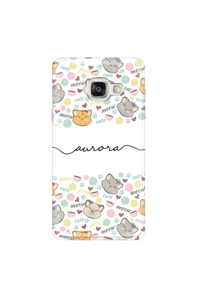 SAMSUNG - Galaxy A3 2017 - Soft Clear Case - Cute Kitten Pattern