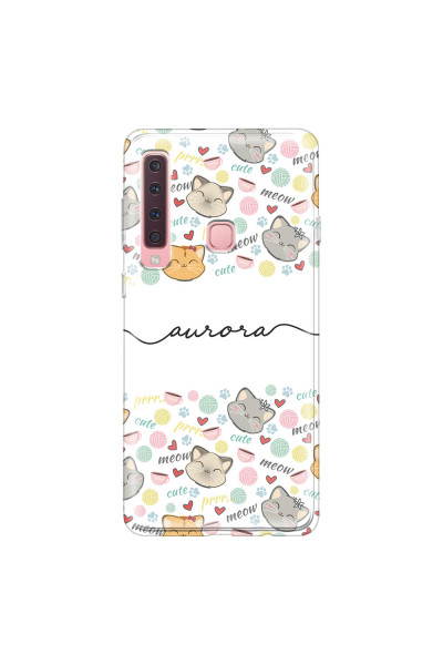 SAMSUNG - Galaxy A9 2018 - Soft Clear Case - Cute Kitten Pattern