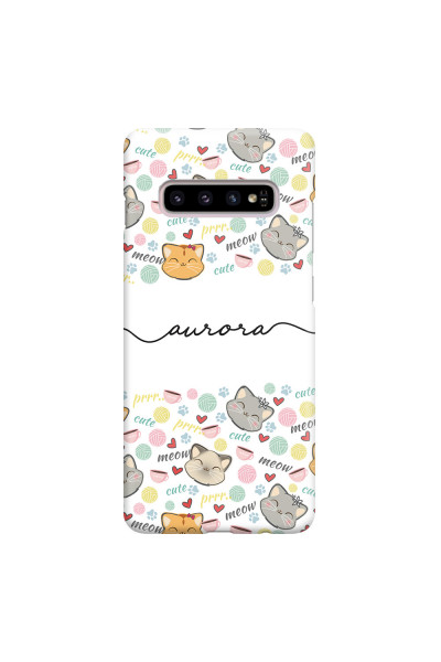 SAMSUNG - Galaxy S10 Plus - 3D Snap Case - Cute Kitten Pattern