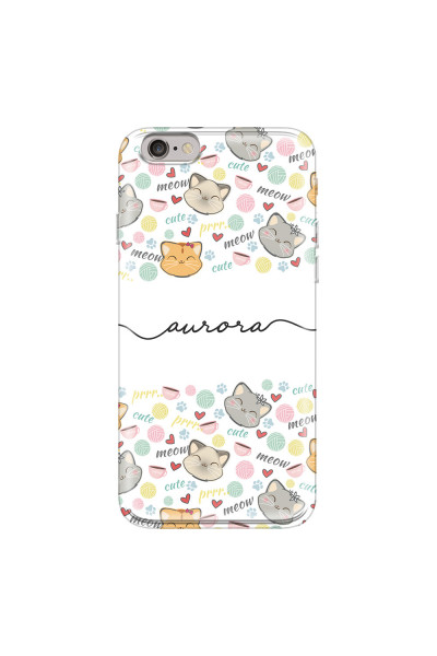 APPLE - iPhone 6S - Soft Clear Case - Cute Kitten Pattern