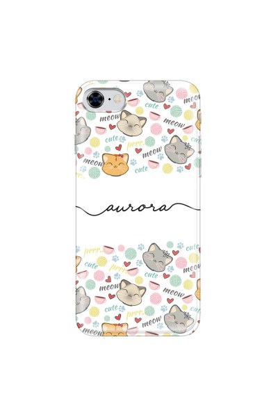 APPLE - iPhone 8 - Soft Clear Case - Cute Kitten Pattern
