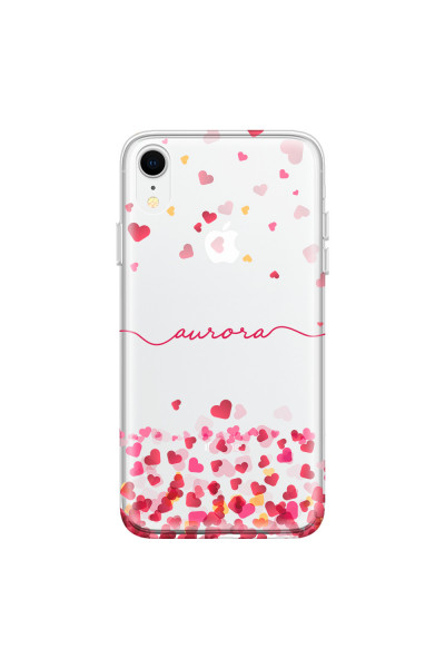 APPLE - iPhone XR - Soft Clear Case - Scattered Hearts