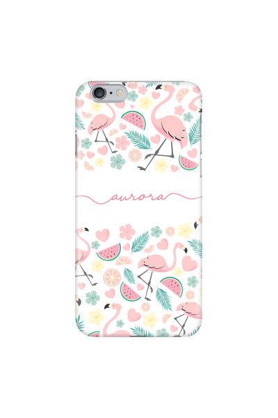 APPLE - iPhone 6S Plus - 3D Snap Case - Clear Flamingo Handwritten