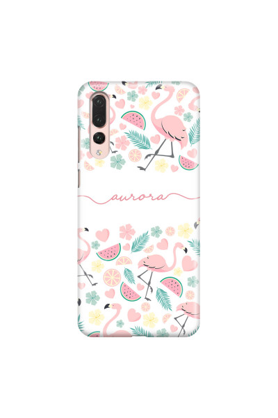 HUAWEI - P20 Pro - 3D Snap Case - Clear Flamingo Handwritten
