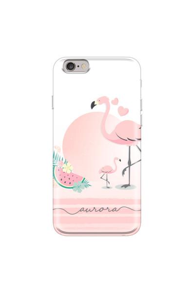 APPLE - iPhone 6S Plus - Soft Clear Case - Flamingo Vibes Handwritten
