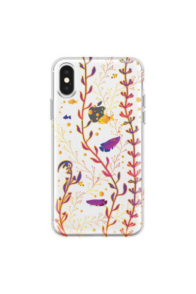 APPLE - iPhone X - Soft Clear Case - Clear Underwater World