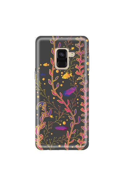 SAMSUNG - Galaxy A8 - Soft Clear Case - Midnight Aquarium
