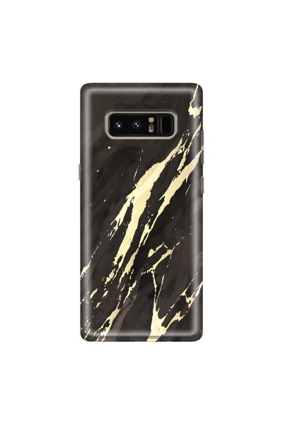 SAMSUNG - Galaxy Note 8 - Soft Clear Case - Marble Ivory Black