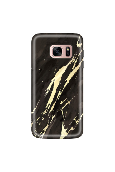 SAMSUNG - Galaxy S7 - Soft Clear Case - Marble Ivory Black