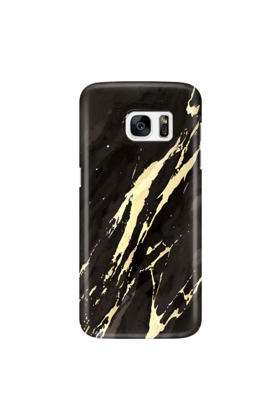 SAMSUNG - Galaxy S7 Edge - 3D Snap Case - Marble Ivory Black