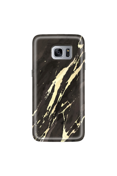 SAMSUNG - Galaxy S7 Edge - Soft Clear Case - Marble Ivory Black