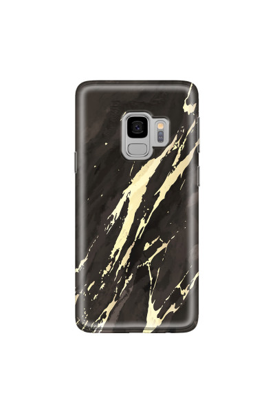 SAMSUNG - Galaxy S9 - Soft Clear Case - Marble Ivory Black