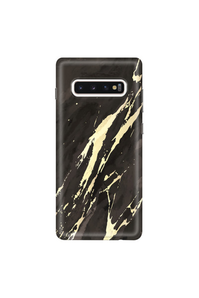 SAMSUNG - Galaxy S10 Plus - Soft Clear Case - Marble Ivory Black