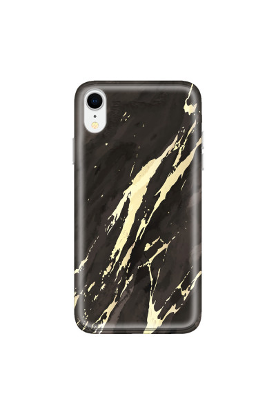 APPLE - iPhone XR - Soft Clear Case - Marble Ivory Black