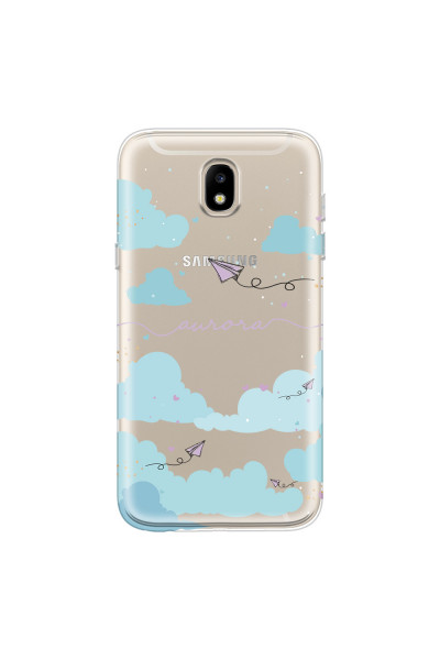 SAMSUNG - Galaxy J3 2017 - Soft Clear Case - Up in the Clouds Purple