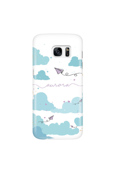 SAMSUNG - Galaxy S7 Edge - 3D Snap Case - Up in the Clouds Purple
