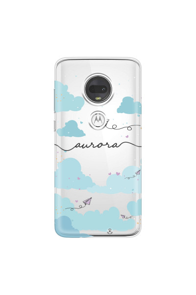 MOTOROLA by LENOVO - Moto G7 - Soft Clear Case - Up in the Clouds