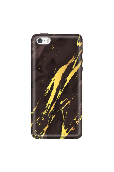 APPLE - iPhone 5S - Soft Clear Case - Marble Royal Black